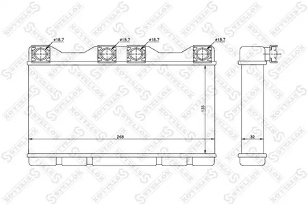 Теплообменник отопления салона STELLOX 10-35068-SX