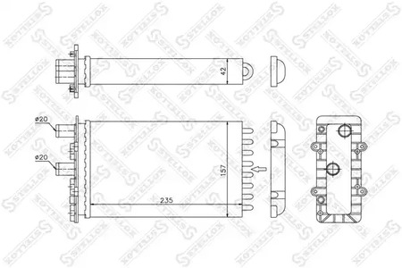 Теплообменник отопления салона STELLOX 10-35079-SX