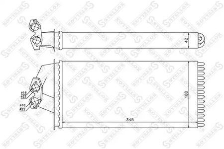 Радиатор печки STELLOX 10-35172-SX