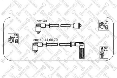 Комплект проводов зажигания STELLOX 10-38079-SX
