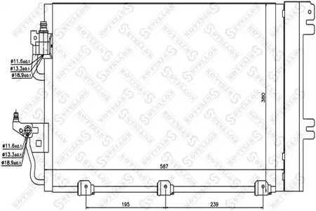 Радиатор кондиционера STELLOX 10-45003-SX