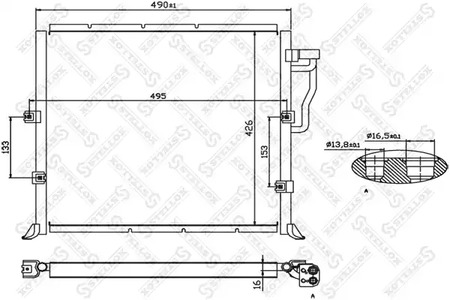 Конденсатор кондиционера STELLOX 10-45004-SX