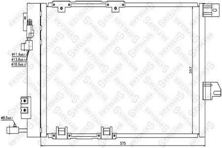 Конденсатор кондиционера STELLOX 10-45015-SX