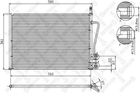 Конденсатор кондиционера STELLOX 10-45020-SX