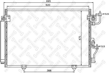 Конденсатор кондиционера STELLOX 10-45138-SX