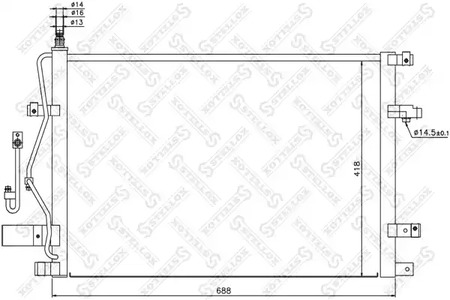 Радиатор кондиционера STELLOX 10-45226-SX