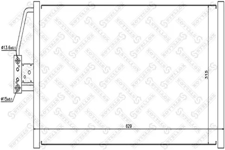 Конденсатор кондиционера STELLOX 10-45322-SX