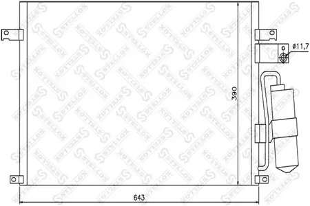 Конденсатор кондиционера STELLOX 10-45385-SX