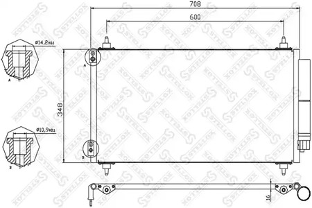 Конденсатор кондиционера STELLOX 10-45410-SX