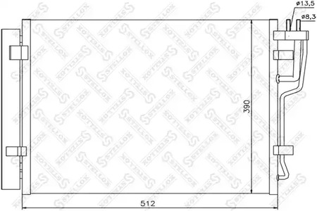 Конденсатор кондиционера STELLOX 10-45609-SX