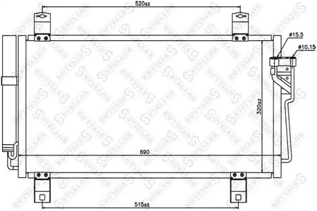 Конденсатор кондиционера STELLOX 10-45642-SX