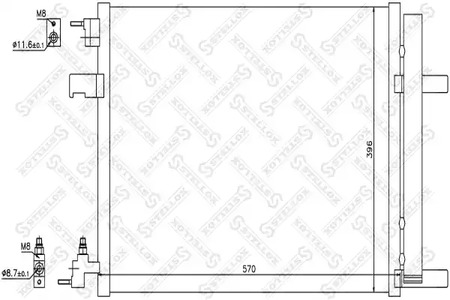 Радиатор кондиционера STELLOX 10-45686-SX