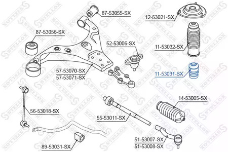 Отбойник амортизатора STELLOX 11-53031-SX