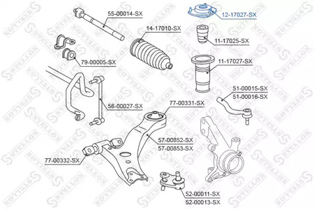 Опора амортизатора STELLOX 12-17027-SX
