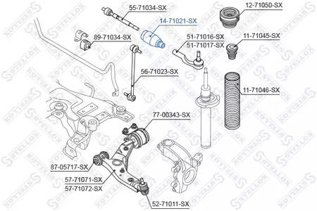Пыльник рулевого управления STELLOX 14-71021-SX