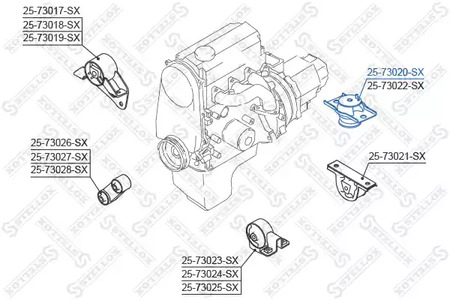Подвеска двигателя STELLOX 25-73020-SX
