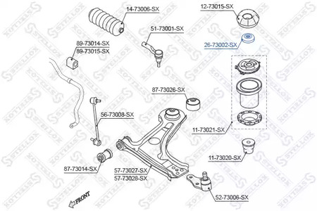 Амортизатор подвески STELLOX 26-73002-SX
