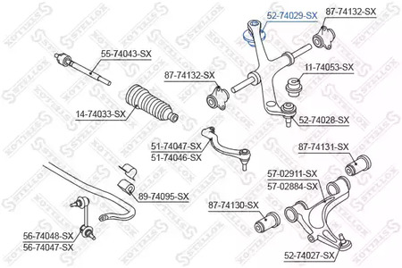 Шарнир независимой подвески / поворотного рычага STELLOX 52-74029-SX
