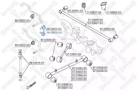 Тяга стабилизатора STELLOX 56-53023-SX