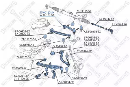 Рычаг независимой подвески колеса подвескы колеса STELLOX 57-00122-SX