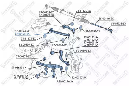 Рычаг независимой подвески колеса подвеска колеса STELLOX 57-00125-SX