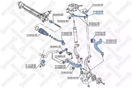 Рычаг подвески STELLOX 57-00240-SX