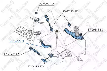 Сайлентблок STELLOX 57-03652-SX