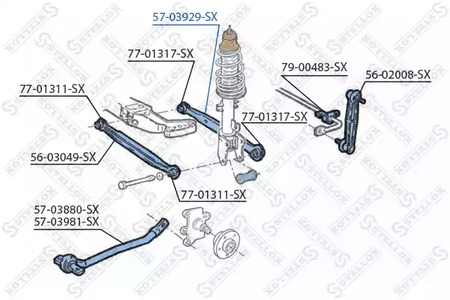 Рычаг подвески STELLOX 57-03929-SX