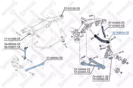Рычаг независимой подвески колеса подвеска колеса STELLOX 57-03954-SX