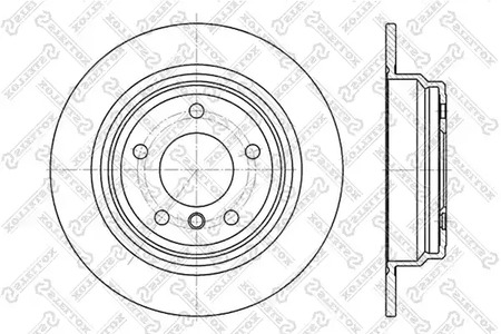 Диск тормозной задний STELLOX 6020-1537-SX