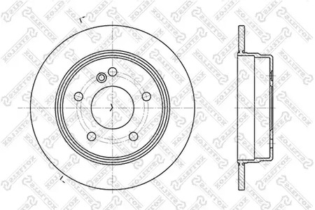 Диск тормозной задний STELLOX 6020-3318-SX