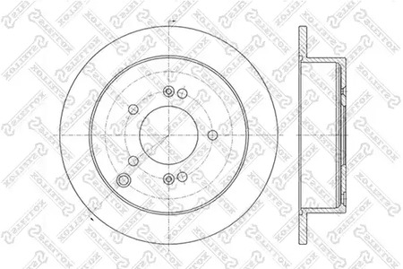 Диск тормозной задний STELLOX 6020-3414-SX