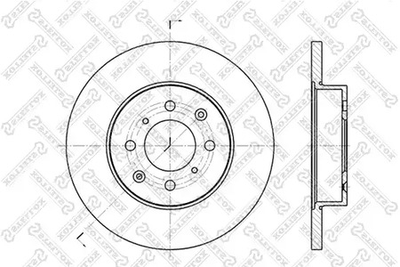Диск тормозной передний STELLOX 6020-4012-SX