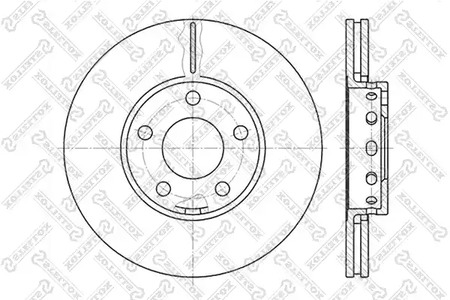 Диск тормозной передний вентилируемый STELLOX 6020-4743V-SX