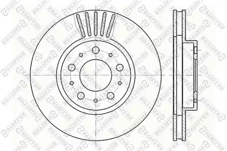 Тормозной диск STELLOX 6020-4832V-SX