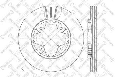 Тормозной диск STELLOX 6020-9941V-SX