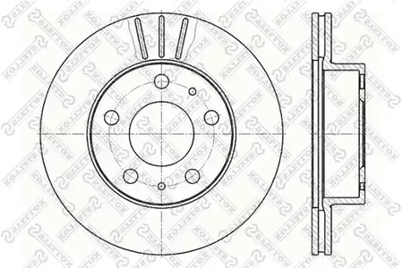 Диск тормозной передний вентилируемый STELLOX 6020-9946V-SX