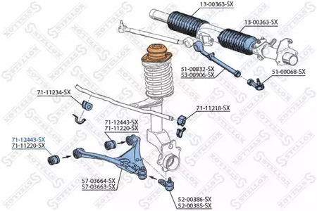 Сайлентблок STELLOX 71-12443-SX