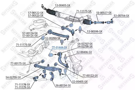 Подвеска рычага независимой подвески колеса STELLOX 77-01444-SX