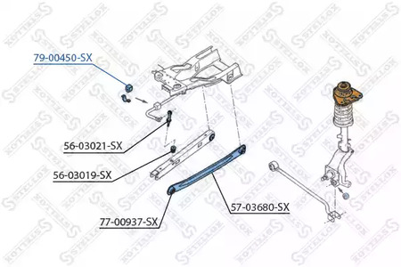 Опора стабилизатора STELLOX 79-00450-SX