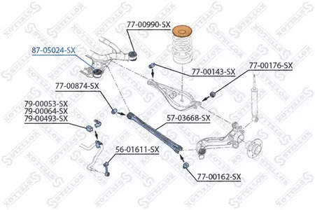 Ремонтный комплект рычага подвески STELLOX 87-05024-SX
