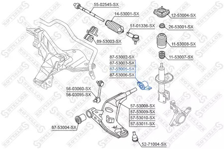 Подвеска рычага независимой подвески колеса STELLOX 87-53005-SX