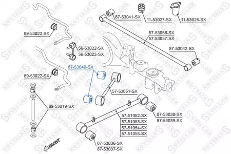 Сайлентблок рычага подвески STELLOX 87-53040-SX