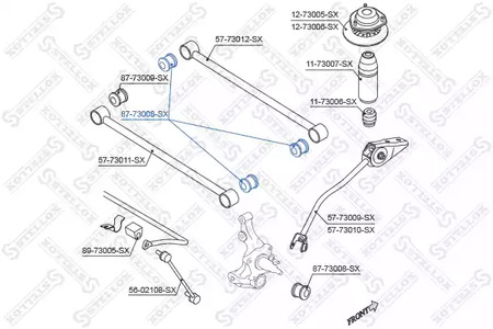 Подвеска рычага независимой подвески колеса STELLOX 87-73008-SX