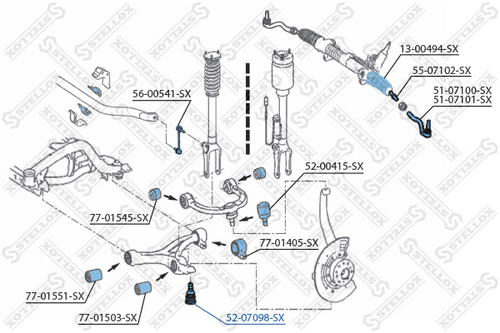 52-07098-sx опора шаровая нижняя STELLOX 52-07098-SX