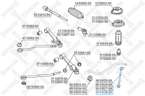 Стойка стабилизатора STELLOX 56-53028-SX