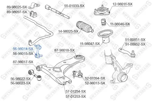 Стойка стабилизатора STELLOX 56-98014-SX