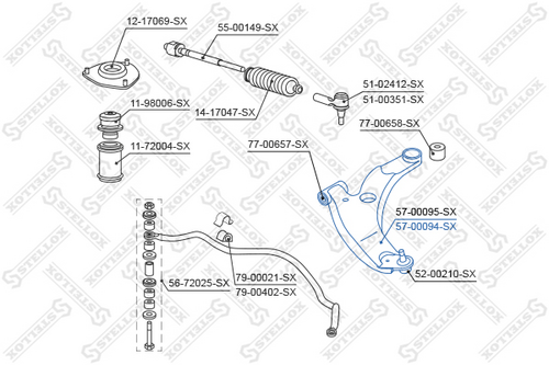 Рычаг подвески STELLOX 57-00094-SX
