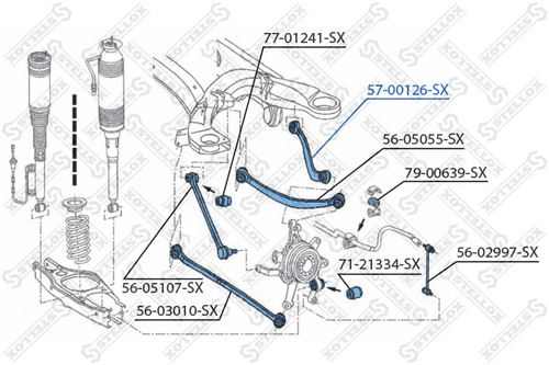 Рычаг независимой подвески колеса подвескы колеса STELLOX 57-00126-SX