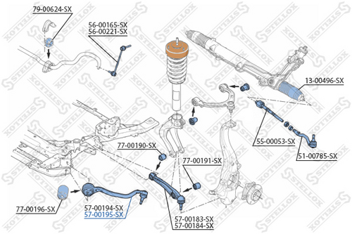 Рычаг подвески STELLOX 57-00195-SX